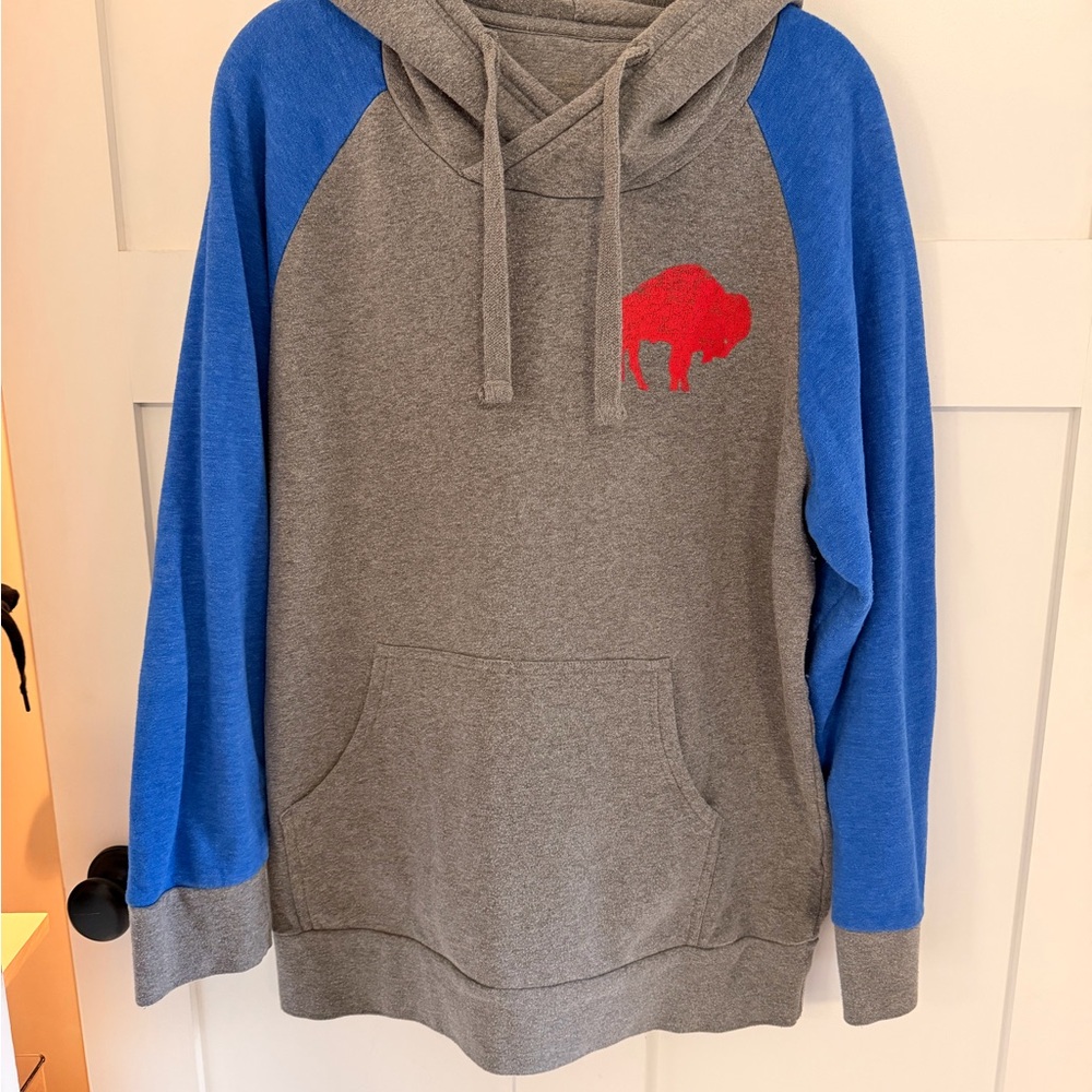 Buffalo Bills Gray and Blue Hoodie with Red Buffalo